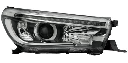 FARO DELANTERO TOYOTA HILUX 2016-2021 BASE NEGRA / DERECHO