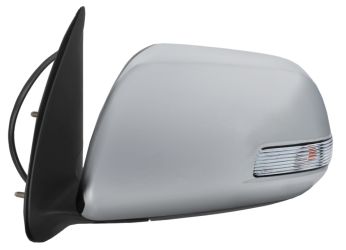ESPEJO RETROVISOR TOYOTA HILUX 2016-2021 ELECTRICO / PILOTO INTERMITENTE / CARCASA CROMADO / IZQUIERDO