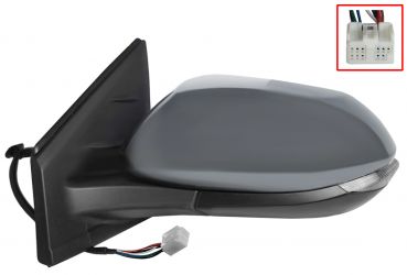 ESPEJO RETROVISOR TOYOTA YARIS 2020-> ELECTRICO / TERMICO / PILOTO / ABATIBLE ELECTRICAMENTE / IMPRIMADO / IZQUIERDO