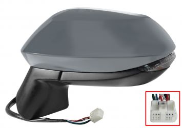 ESPEJO RETROVISOR TOYOTA COROLLA 2020-2023 ELECTRICO / TERMICO / PILOTO / ABATIBLE ELECTRICAMENTE / LANE ASSIST / IMPRIMADO / IZQUIERDO