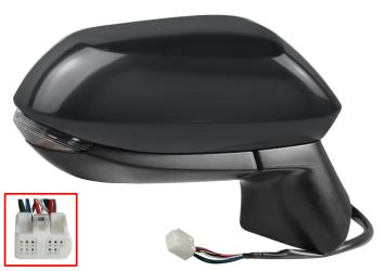 ESPEJO RETROVISOR TOYOTA COROLLA 2019-2023 4 PUERTAS / ELECTRICO / TERMICO / PILOTO INTERMITENTE / ABATIBLE ELECTRICAMENTE / DERECHO