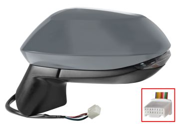 ESPEJO RETROVISOR TOYOTA COROLLA 2019-2023 4 PUERTAS / ELECTRICO / TERMICO / PILOTO INTERMITENTE / ABATIBLE ELECTRICAMENTE / MEMORIA / IMPRIMADO / IZQUIERDO