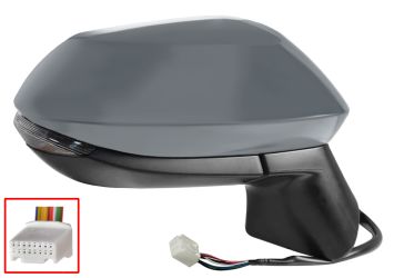 ESPEJO RETROVISOR TOYOTA COROLLA 2019-2023 4 PUERTAS / ELECTRICO / TERMICO / PILOTO INTERMITENTE / ABATIBLE ELECTRICAMENTE / MEMORIA / SIDE ASSIST / IMPRIMADO / DERECHO