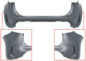 PARACHOQUES TOYOTA YARIS CROSS 2020-> TRASERO / CON 2 SENSOR / IMPRIMADO