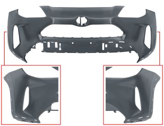 PARACHOQUES TOYOTA YARIS CROSS 2020-> DELANTERO / STYLE / AGUJEROS MOLDURA CENTRAL / IMPRIMADO