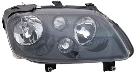 FARO VOLKSWAGEN CADDY 2004-2010 BASE NEGRA / LAMPARAS H7+H7 / DERECHO