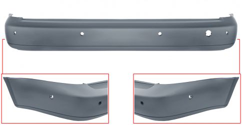 PARACHOQUES VOLKSWAGEN CADDY 2004-2010 TRASERO / CHASIS LARGO / CON 6 SENSOR / IMPRIMADO