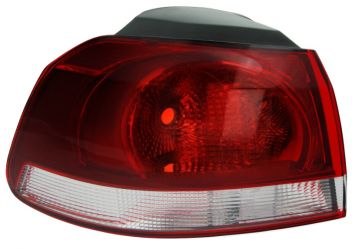 PILOTO TRASERO VOLKSWAGEN GOLF VI 2008-2012 EXTERIOR / TIPO HELLA / BASE NEGRA / MODELO GTI / GTD / IZQUIERDO