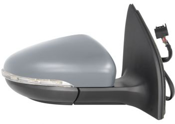 ESPEJO RETROVISOR VOLKSWAGEN GOLF VI 2008-2012 3/5 PUERTAS / ELECTRICO / TERMICO / PILOTO / ABATIBLE ELECTRICAMENTE / LUZ CORTESIA / MEMORIA / IMPRIMADO / DERECHO