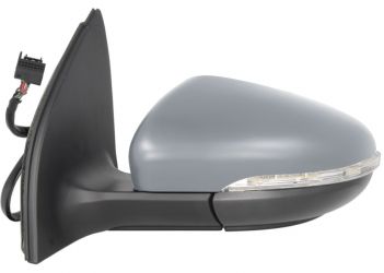 ESPEJO RETROVISOR VOLKSWAGEN GOLF VI 2008-2012 3/5 PUERTAS / ELECTRICO / TERMICO / PILOTO / ABATIBLE ELECTRICAMENTE / LUZ CORTESIA / IMPRIMADO / IZQUIERDO