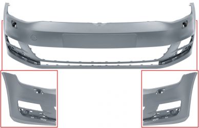 PARACHOQUES VOLKSWAGEN GOLF VII 2012-2017 DELANTERO / CON LAVAFAROS / IMPRIMADO