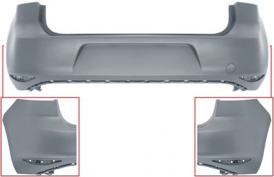 PARACHOQUES VOLKSWAGEN GOLF VII 2012-2017 TRASERO / IMPRIMADO