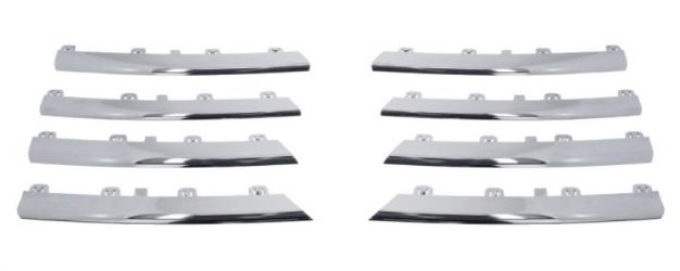 KIT MOLDURAS LAMAS VOLKSWAGEN GOLF V 2004-2008 VARIANT / REJILLA FRENTE / CROMADAS / 8 PIEZAS