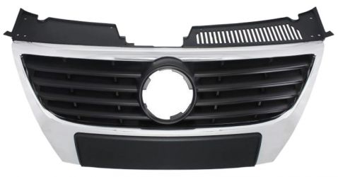 REJILLA VOLKSWAGEN PASSAT 2005-2010 FRENTE / LOGO 150MM / MOLDURA NEGRA / MARCO CROMADO