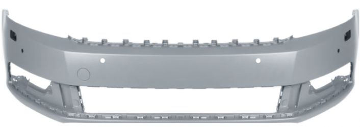 PARACHOQUES VOLKSWAGEN PASSAT 2010-2014 DELANTERO / CON LAVAFAROS / CON 4 SENSOR / IMPRIMADO