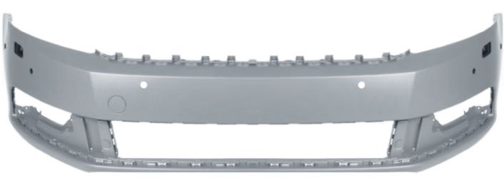 PARACHOQUES VOLKSWAGEN PASSAT 2010-2014 DELANTERO / CON LAVAFAROS / CON 6 SENSOR / PARK ASSIST / IMPRIMADO