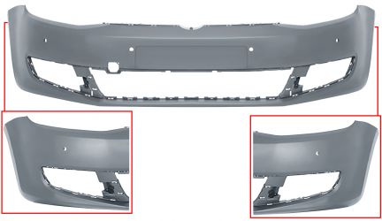 PARACHOQUES VOLKSWAGEN SHARAN 2010-> DELANTERO / CON 4 SENSOR / IMPRIMADO