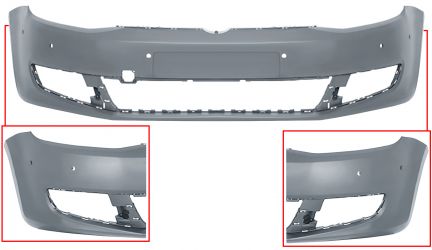 PARACHOQUES VOLKSWAGEN SHARAN 2010-> DELANTERO / CON 6 SENSOR / PARK ASSIST / IMPRIMADO