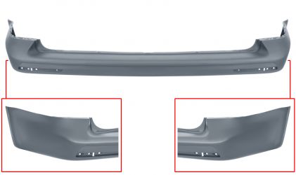 PARACHOQUES VOLKSWAGEN CARAVELLE 2012-2015 TRASERO / IMPRIMADO