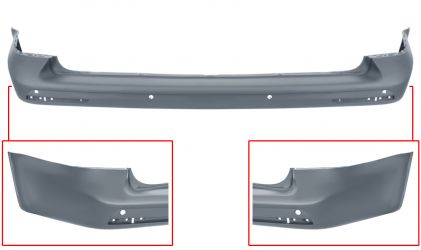 PARACHOQUES VOLKSWAGEN CARAVELLE 2012-2015 TRASERO / CON SENSOR / IMPRIMADO