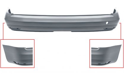 PARACHOQUES VOLKSWAGEN CADDY 2015-2020 TRASERO / CHASIS CORTO / IMPRIMADO