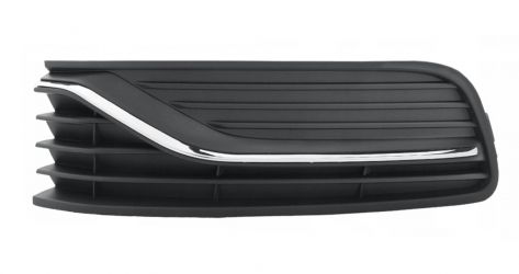 REJILLA VOLKSWAGEN POLO 2014-2017 PARACHOQUES DELANTERO / SIN ANTINIEBLA / CON MOLDURA CROMADA / IZQUIERDA