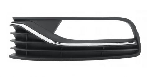 REJILLA VOLKSWAGEN POLO 2014-2017 PARACHOQUES DELANTERO / CON ANTINIEBLA / CON MOLDURA CROMADA / IZQUIERDA