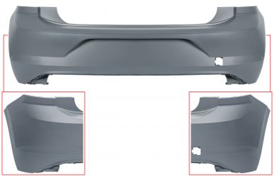 PARACHOQUES VOLKSWAGEN POLO 2017-2021 TRASERO / IMPRIMADO