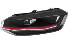 FARO DELANTERO VOLKSWAGEN POLO 2017-2021 FULL LED / DETALLE ROJO / IZQUIERDO