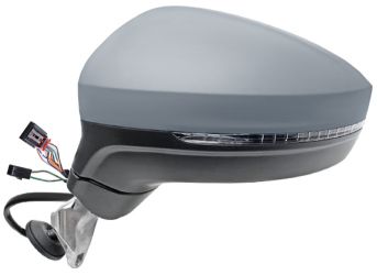 ESPEJO RETROVISOR VOLKSWAGEN TIGUAN 2016-2020 ELECTRICO / TERMICO / PILOTO / LUZ CORTESIA / ABATIBLE ELECTRICAMENTE / MEMORIA / IMPRIMADO / IZQUIERDO
