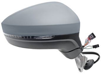 ESPEJO RETROVISOR VOLKSWAGEN TIGUAN 2016-2020 ELECTRICO / TERMICO / PILOTO / LUZ CORTESIA / ABATIBLE ELECTRICAMENTE / LANE ASSIST / IMPRIMADO / DERECHO