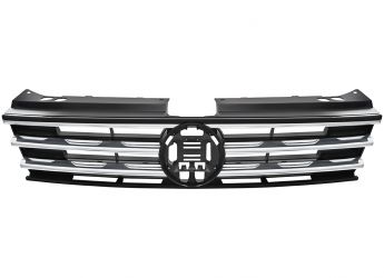 REJILLA VOLKSWAGEN TIGUAN 2016-2020 FRENTE / CON 3 MOLDURA CROMADA