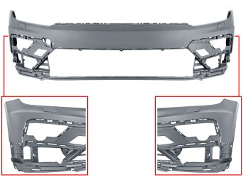 PARACHOQUES VOLKSWAGEN TIGUAN 2016-2020 DELANTERO / MODELO R-LINE / CON LAVAFAROS / IMPRIMADO