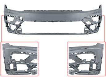 PARACHOQUES VOLKSWAGEN TIGUAN 2016-2020 DELANTERO / MODELO R-LINE / CON LAVAFAROS / CON SENSOR / CON PARK ASSIST / IMPRIMADO