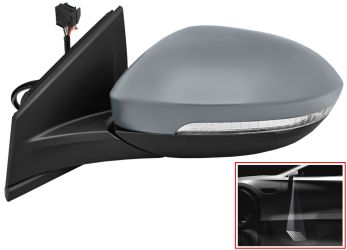 ESPEJO RETROVISOR VOLKSWAGEN TAIGO 2021-> ELECTRICO / TERMICO / PILOTO INTERMITENTE / LUZ CORTESIA / ABATIBLE ELECTRICAMENTE / IMPRIMADO / IZQUIERDO