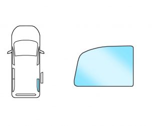 VENTANILLA RENAULT KANGOO 2007-2013 CON PUERTA CORREDERA / FIJA / TRASERA UTLIMA / VERDE / DERECHA / 610MMX515MM
