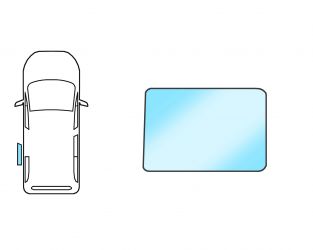VENTANILLA VOLKSWAGEN CADDY 2004-2010 CON PUERTA CORREDERA / TRASERA / FIJA / VERDE / IZQUIERDA / 718MMX540MM