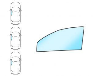 VENTANILLA TOYOTA COROLLA 1997-2000 3/4/5 PORTES / BREAK / DELANTERA / VERDE / IZQUIERDA / MOLDURAS PREMONTADAS