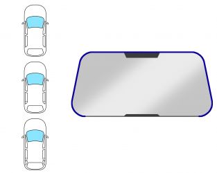 MOLDURA PARABRISAS OPEL ASTRA F 1991-1994 3/4/5 PUERTAS / FAMILIAR / DELANTERA / FORMA DE U