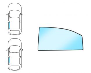 VENTANILLA FORD SIERRA 1987-1990 4/5 PUERTAS / FAMILIAR / TRASERA / VERDE / IZQUIERDA