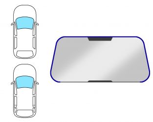 MOLDURA PARABRISAS FIAT TEMPRA 1990-1996 3/4 PUERTAS / FAMILIAR / DELANTERA / INTERNO / 3 PIEZAS