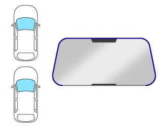 MOLDURA PARABRISAS KIA RIO 2011-2014 3/4/5 PUERTAS / DELANTERA / FORMA DE U