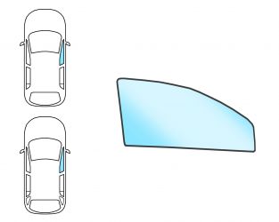 VENTANILLA SUZUKI SWIFT 1989-1995 4/5 PUERTAS / DELANTERA / AZUL / DERECHA