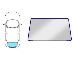MOLDURA LUNETA BMW SERIE 5 (E60) 2003-2007 4 PUERTAS / TRASERA / FORMA DE U