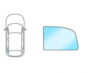 VENTANILLA SUZUKI SWIFT 1989-1995 5 PUERTAS / TRASERA / FIJA / AZUL / IZQUIERDA