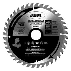 HOJA DE SIERRA CIRCULAR 40T 185MM PARA MADERA PARA REF. 60022