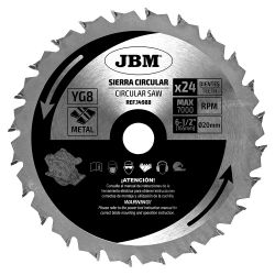 HOJA DE SIERRA CIRCULAR 24T 165MM PARA METAL PARA REF. 60007