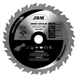 HOJA DE SIERRA CIRCULAR 24T 115MM PARA METAL PARA REF. 60011