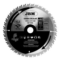 HOJA DE SIERRA CIRCULAR 40T 185MM PARA METAL PARA REF. 60022