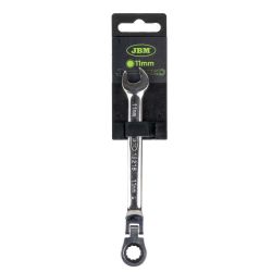 LLAVE COMBINADA ARTICULADA CON TRINQUETE 11MM - ACABADO BRILLANTE